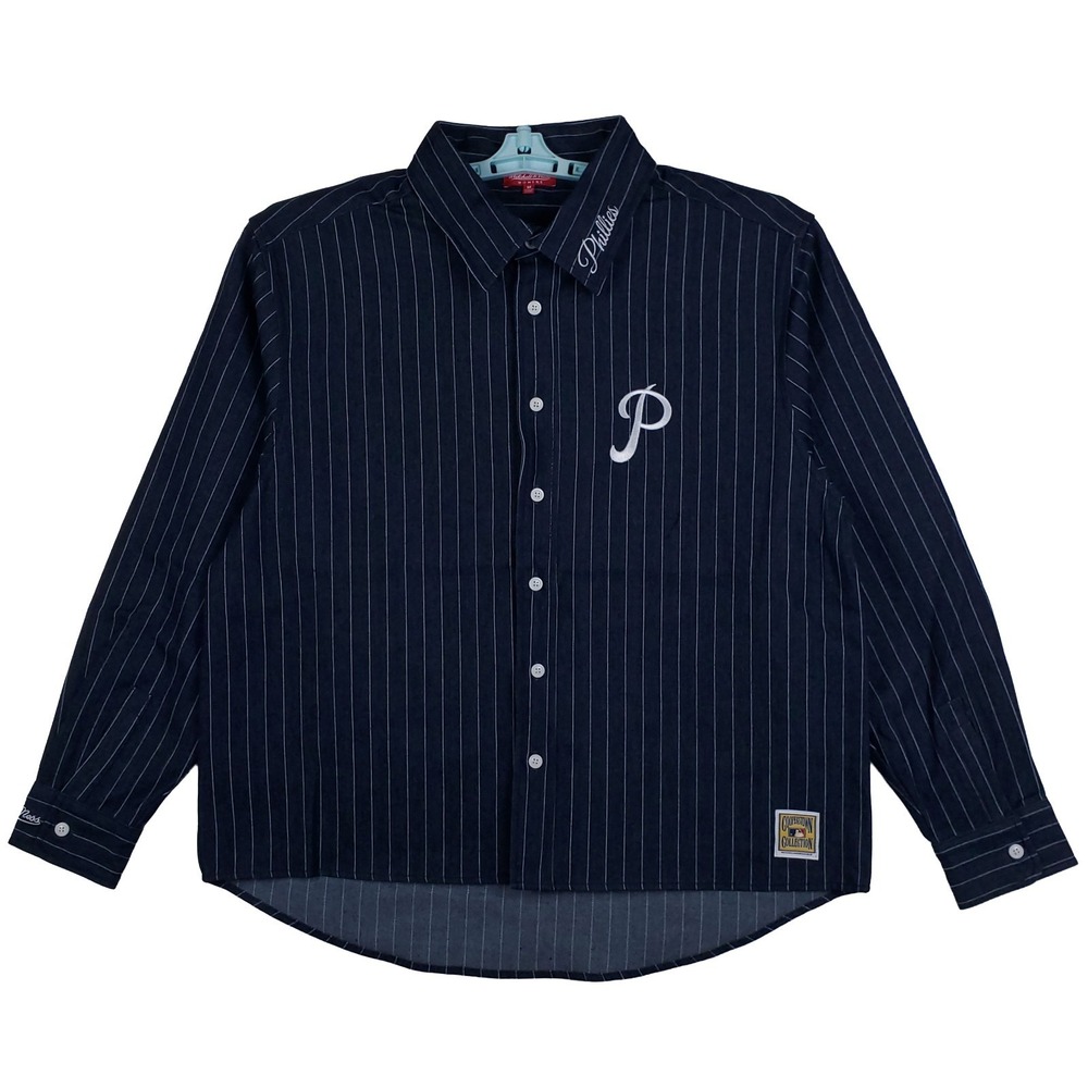 Philadelphia‎ Phillies Mitchell & Ness MLB Womens Medium Button Up Shirt New